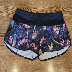 lululemon athletica Black Floral Athletic Shorts